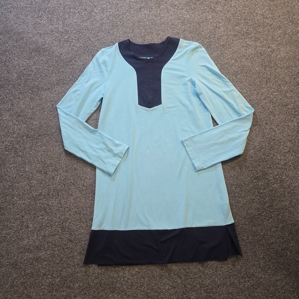 Coolibar Dress Womens Size Small Blue UPF 1/4 Zip Long Sleeve Casual Outdoors